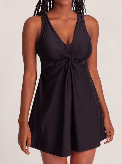 Shapermint Essentials Swim Knot-Front Swim Dress