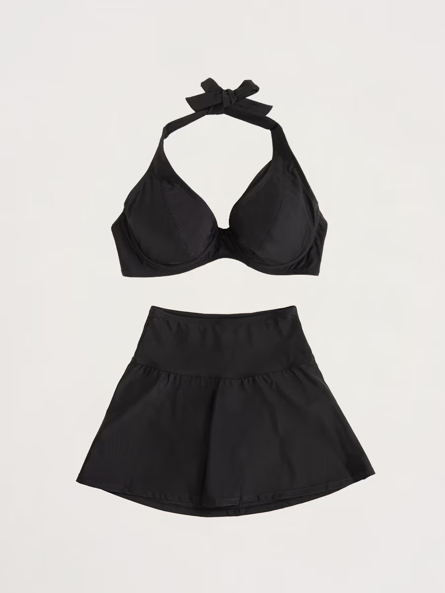 Bundle Honeyglowlove Essentials - 1 Halter Bikini Top + 1 Swim Skirt
